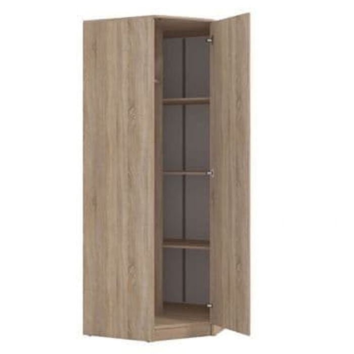 Corner Wardrobe - CAROL 1 Door Wardrobe Sonoma Oak Effect 80cm – product image 2