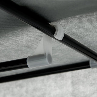 homcom fabric wardrobe portable wardrobe clothes storage unit with 5 compartments hanging rail and 2 fabric drawers 102 x 42 5 x 162 5cm dark grey