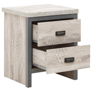 Wardrobe Set - BELONA 2 Door Bedroom Set 3 Piece Grey 73cm