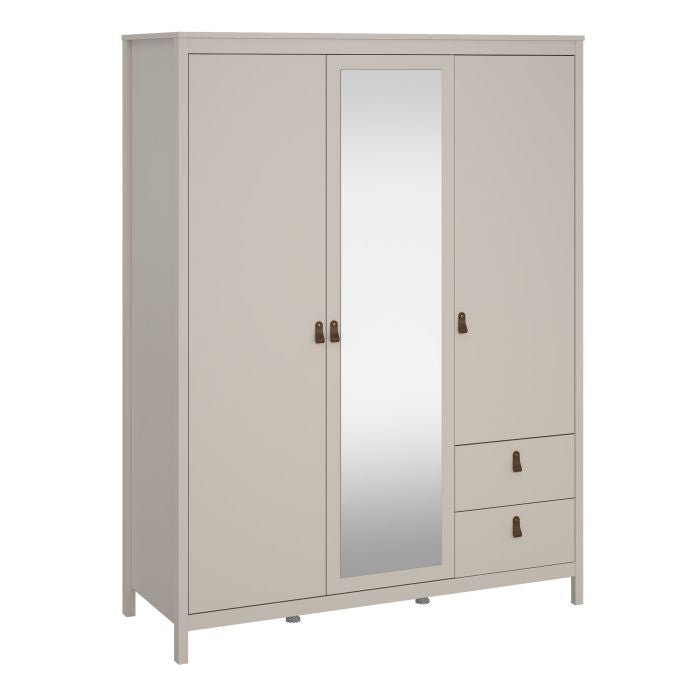 Burnley 150cm 3-Door Mirrored Wardrobe with 2 Drawers – Cashmere – product image 15