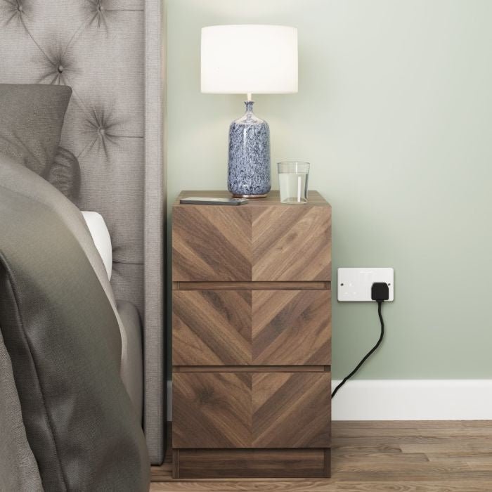 CHARLESTON 3 Door Wardrobe Set 4 Pieces - Royal Walnut – product image 17
