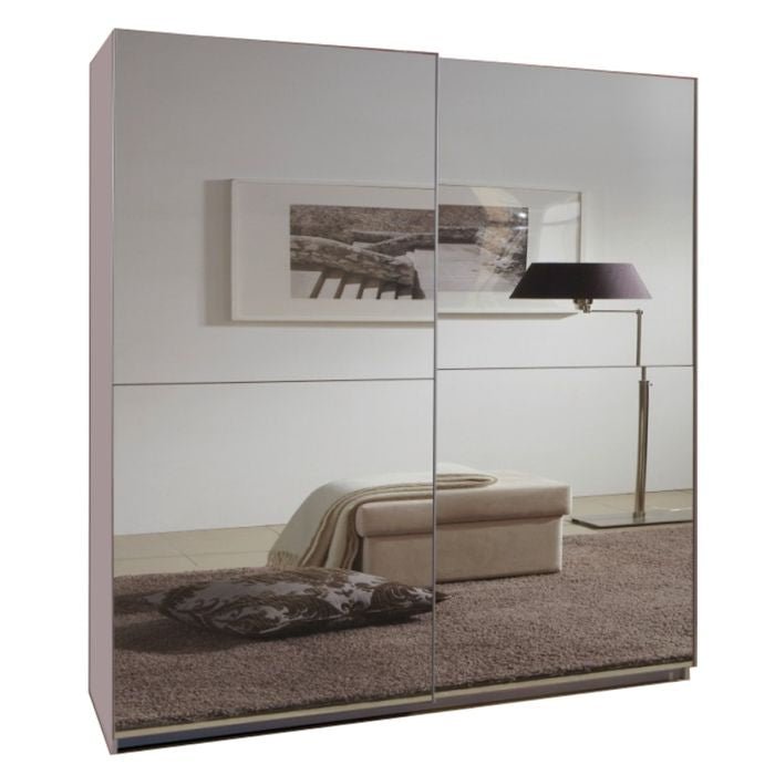 CHOICEWARDROBE Quinn 2 door sliding wardrobe with full mirrored doors.