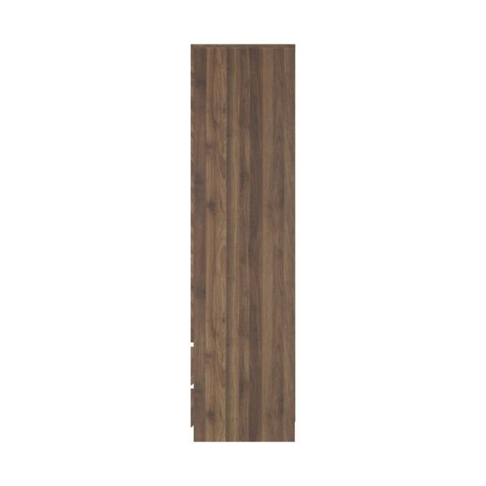 Side view of CHARLESTON 3 Door Wardrobe in Royal Walnut finish