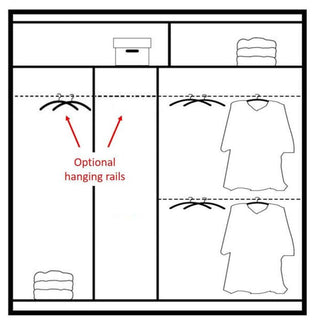 Sliding Wardrobe - KINROSS II 2 Door Mirrored Wardrobe Graphite 203cm