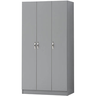 3 Door Wardrobe - Grey