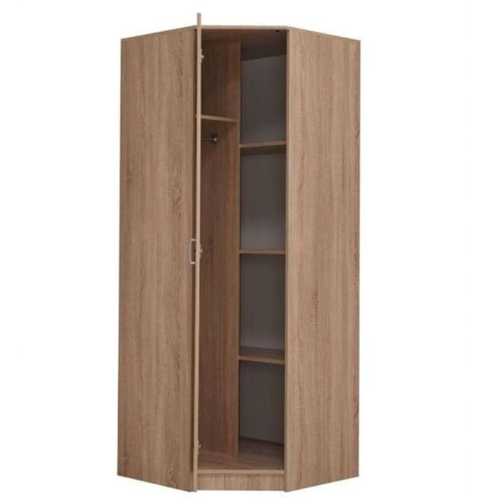 Corner Wardrobe - CAROL 1 Door Wardrobe Sonoma Oak Effect 80cm – product image 3
