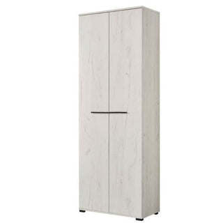 Darren narrow two-door wardrobe, light wood oak-effect finish