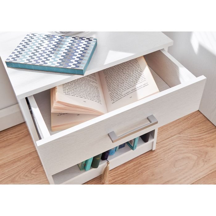 PRADA 4 Piece Bedroom Set in White – 3 Door Wardrobe, Chest of Drawers & 2 Bedside Tables – product image 12