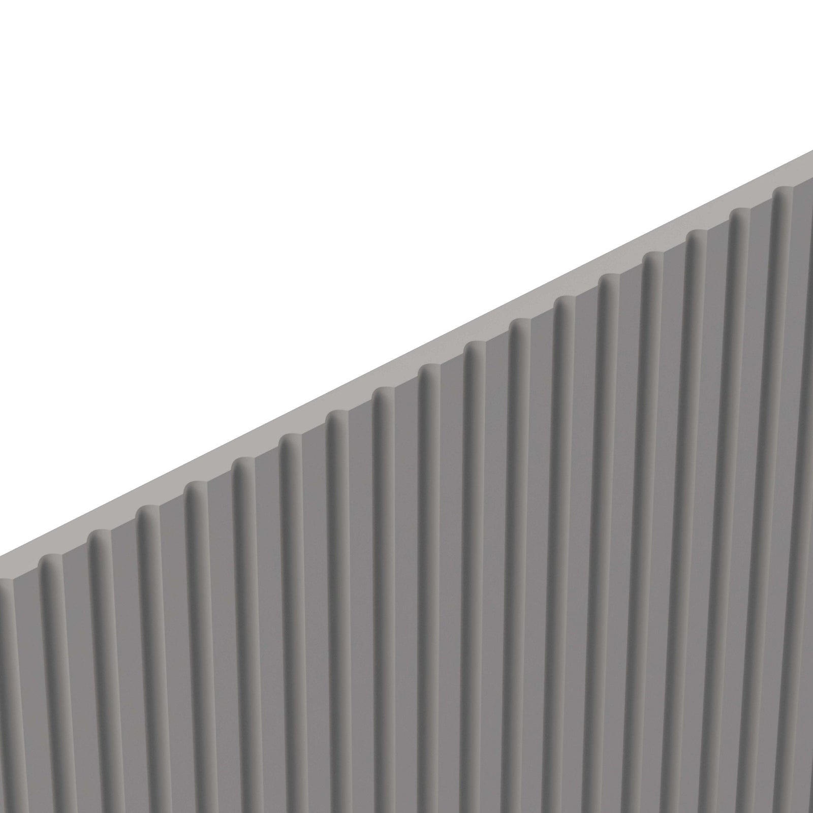CHOICEWARDROBE Berlin 250cm 3 door light grey sliding wardrobe with fluted effect panels