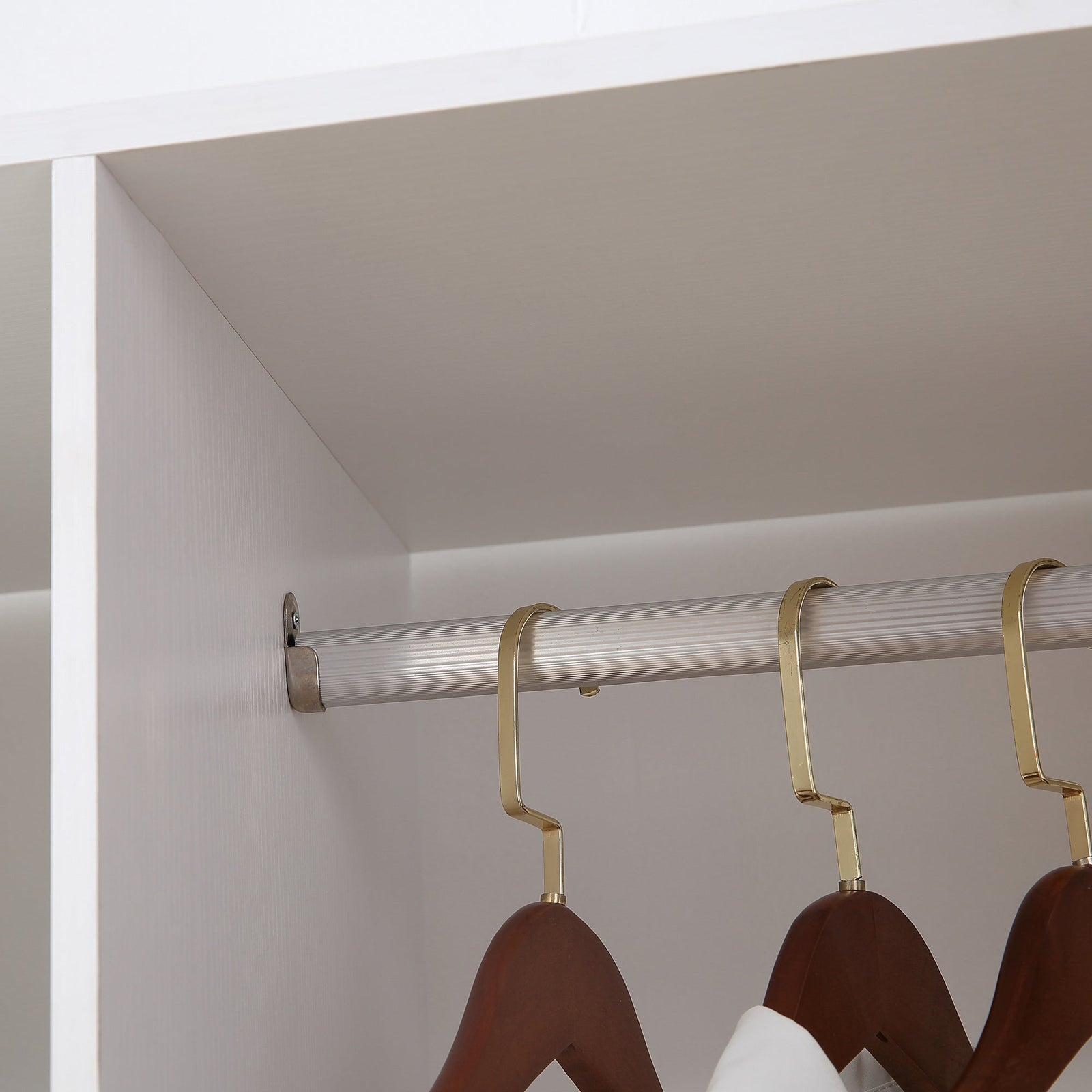 homcom open wardrobe double mobile storage shelves organizer w 6 wheels white