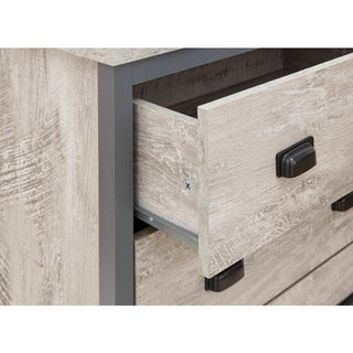 Wardrobe Set - BELONA 2 Door Bedroom Set 3 Piece Grey 73cm
