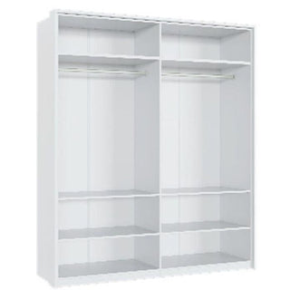 Wardrobe - ANGELA 4 Door Wardrobe White 164cm