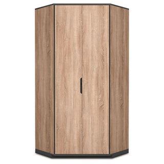 Corner Wardrobe - ZAGREB 2 Door Wardrobe Oak 95cm