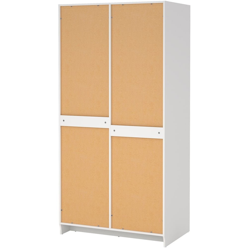 Florence Brande 2 Door White Wardrobe with cork effect panels