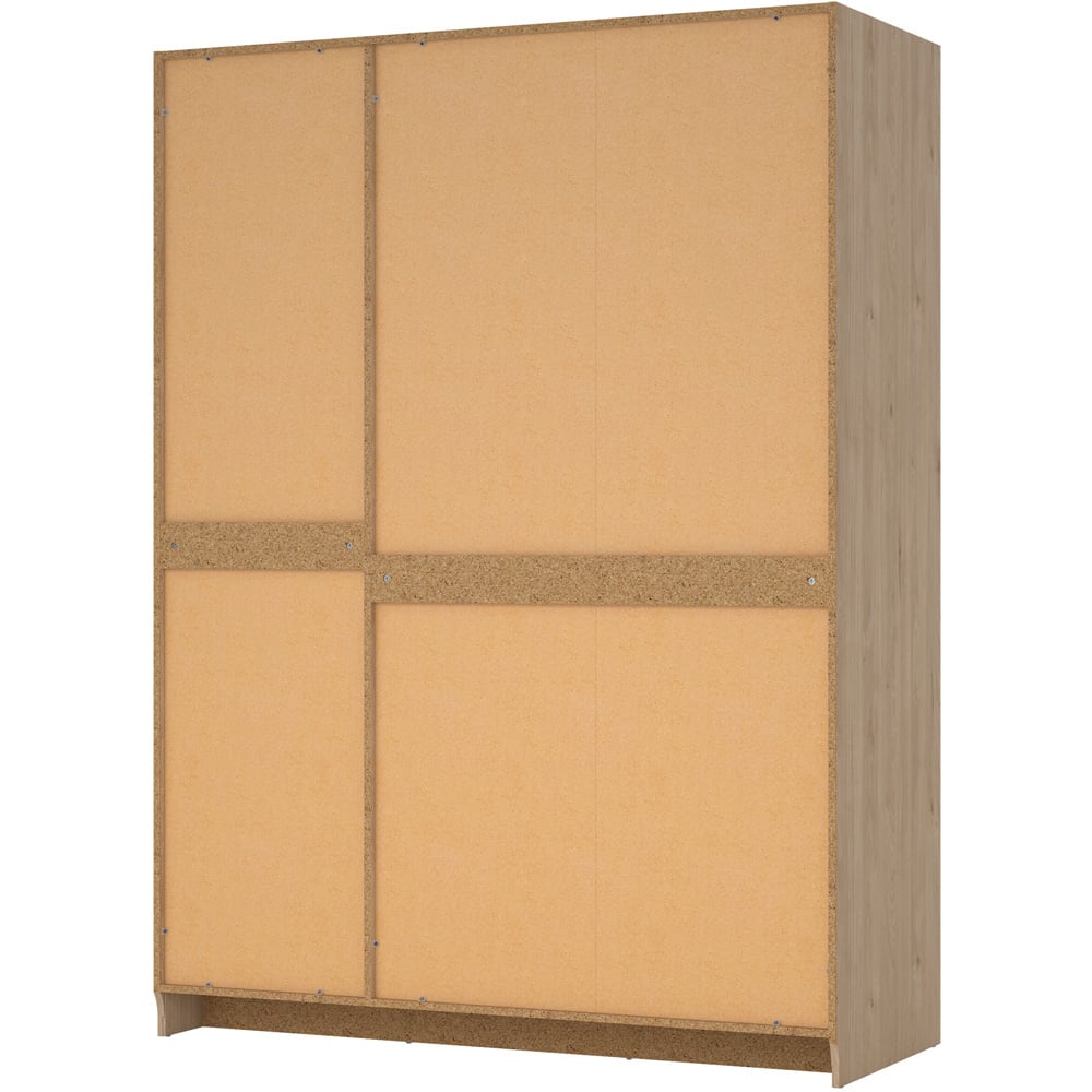 FLORENCE BRANDE 3 Door Jackson Hickory Oak Wardrobe back panel