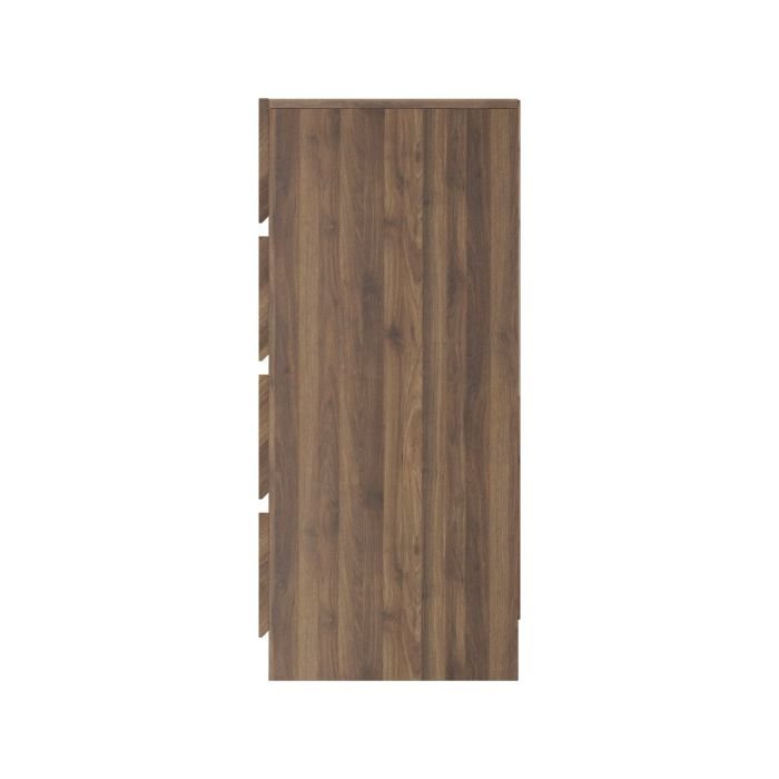 CHARLESTON 3 Door Wardrobe in Royal Walnut with Herringbone wood-grain finish.