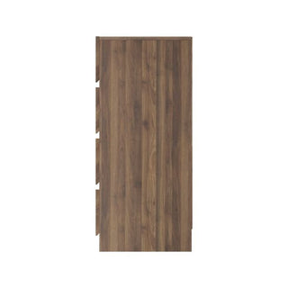 CHARLESTON 3 Door Wardrobe in Royal Walnut with Herringbone wood-grain finish.