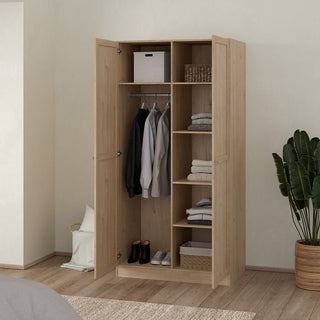 Florence Brande 2 Door Jackson Hickory Oak Wardrobe