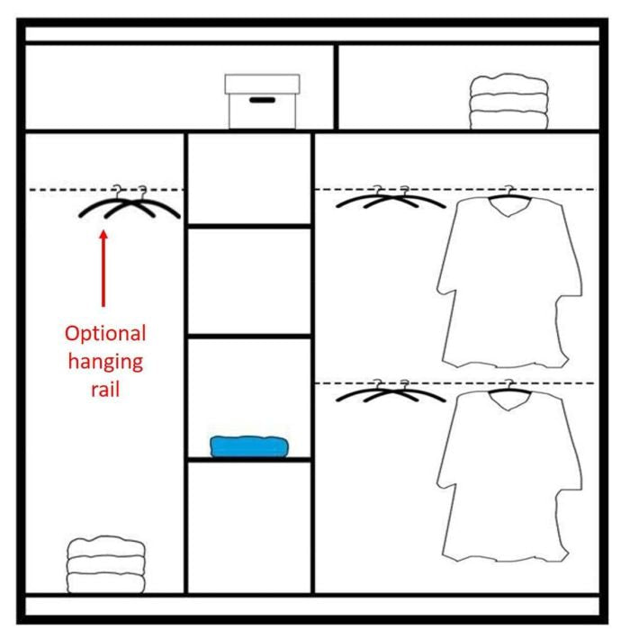 Kinross II 203cm 2-Door Mirrored Sliding Wardrobe – Graphite – product image 16