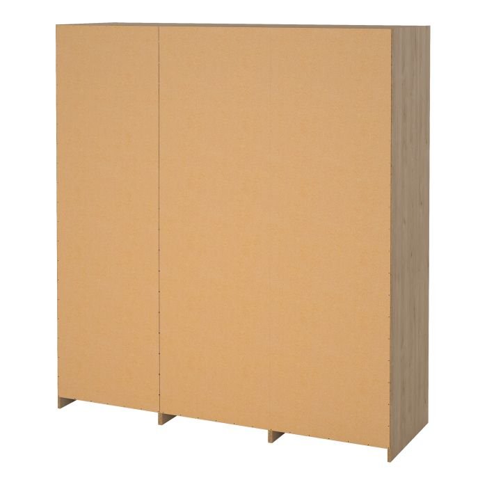 Lacoste 181cm 3-Door Mirrored Sliding Wardrobe – Jackson Hickory Oak – product image 10