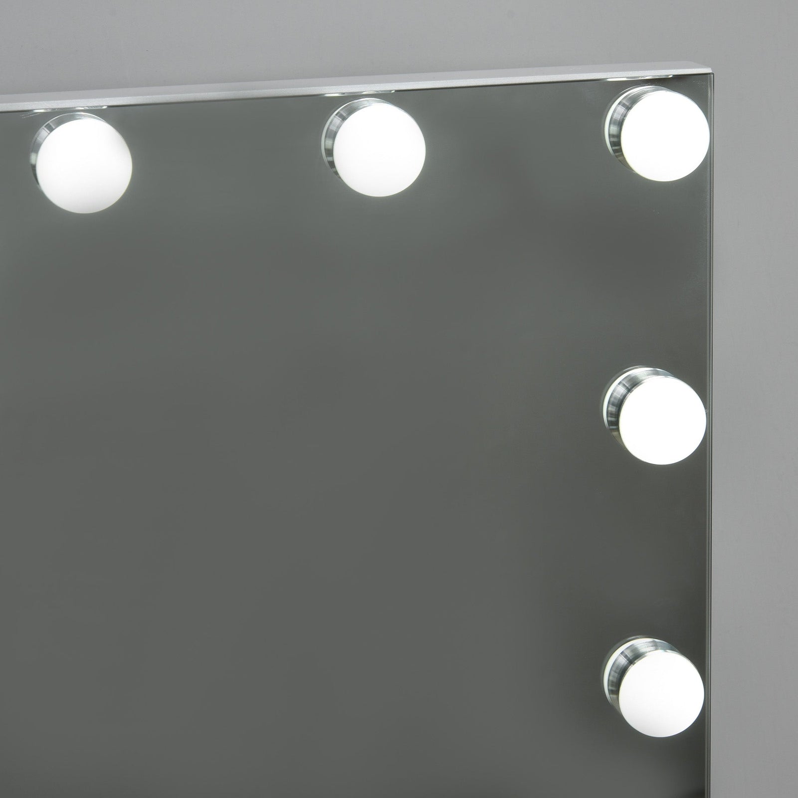 homcom hollywood mirror with lights for makeup dressing table lighted vanity mirror with 12 dimmable led bulbs and usb plug in power supply white