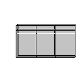 Sliding Wardrobe - LANDSCAPE 4 Door Mirrored Wardrobe White 300cm