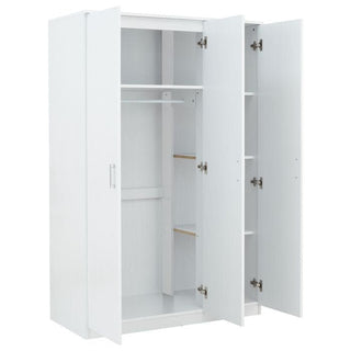 CHOICEWARDROBE PRADA 4 Piece Bedroom Set in White – 3 Door Wardrobe, Chest of Drawers & 2 Bedside Tables