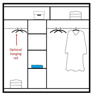 Sliding Wardrobe - KINROSS II 2 Door Mirrored Wardrobe Graphite 203cm