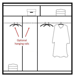 Sliding Wardrobe - KINROSS II 2 Door Mirrored Wardrobe Graphite 203cm
