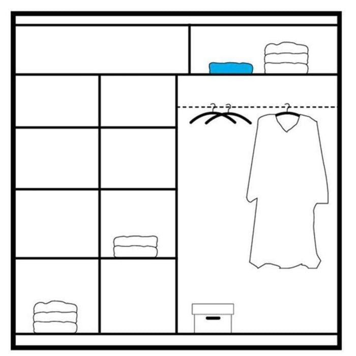 Kinross II 203cm 2-Door Mirrored Sliding Wardrobe – Graphite – product image 11