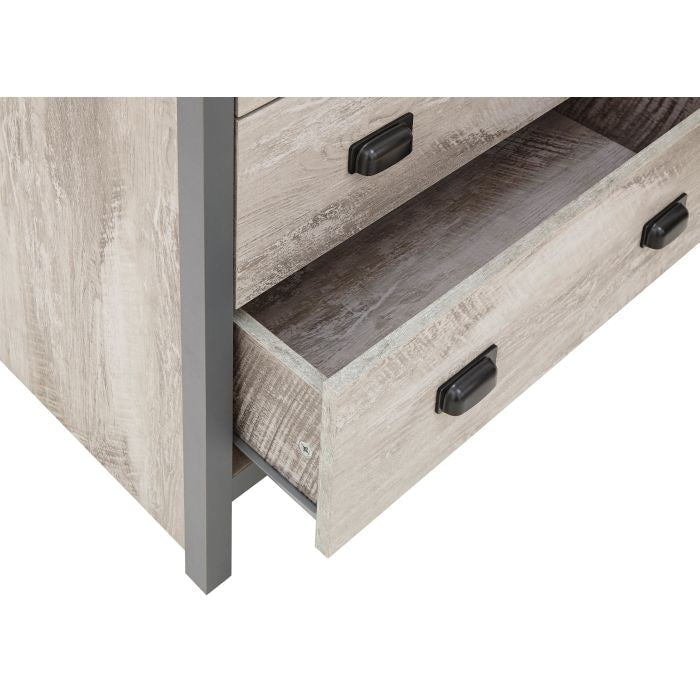 Wardrobe Set - BELONA 2 Door Bedroom Set 3 Piece Grey 73cm