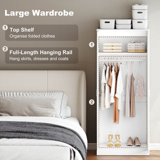 homcom high gloss 3 piece trio bedroom furniture set wardrobe chest of drawer bedside white