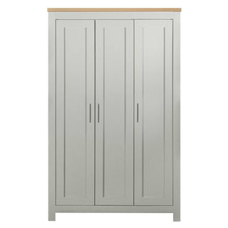 Highland Wooden Wardrobe With 3 Doors In Grey And Oak