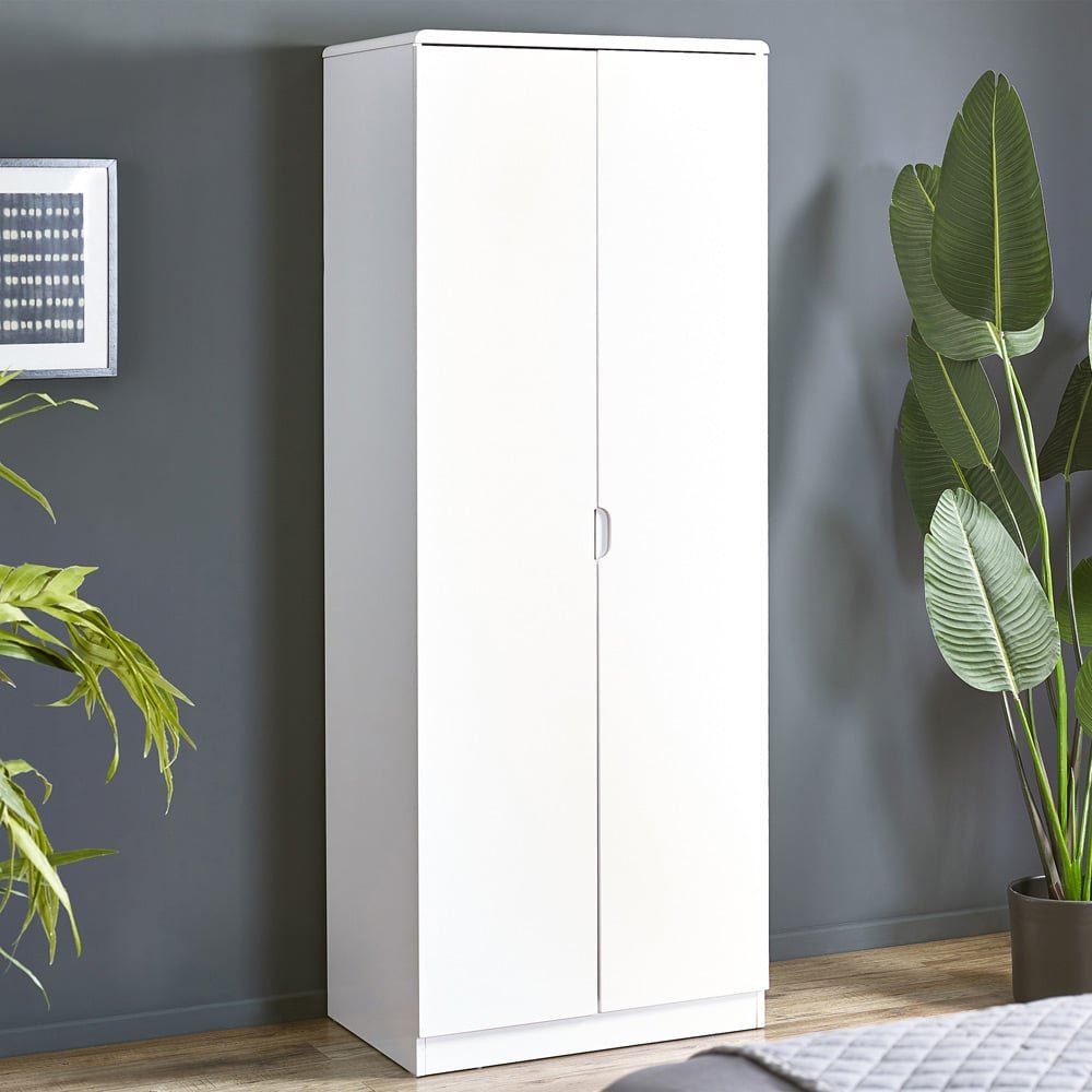 Manhattan 2 Door White High Gloss Wardrobe