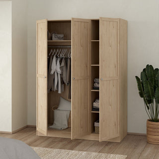 Florence Brande 3 Door Jackson Hickory Oak Wardrobe