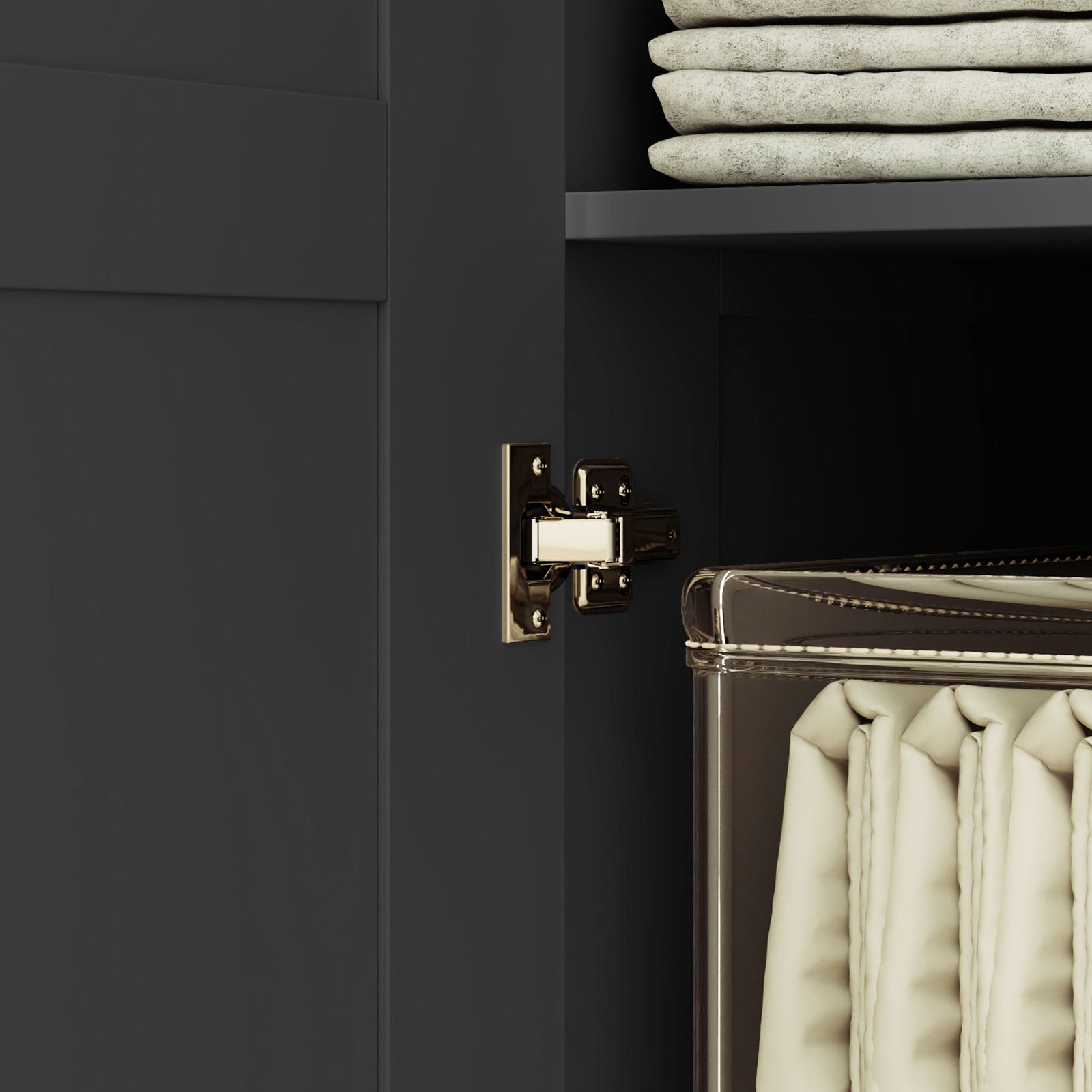 homcom double panel door wardrobe with shelves black