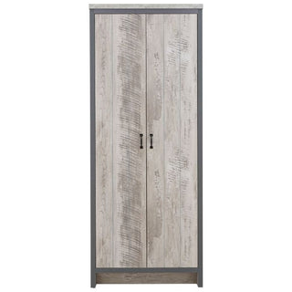 Wardrobe Set - BELONA 2 Door Bedroom Set 3 Piece Grey 73cm
