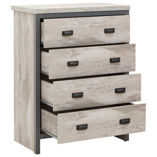 Wardrobe Set - BELONA 2 Door Bedroom Set 3 Piece Grey 73cm