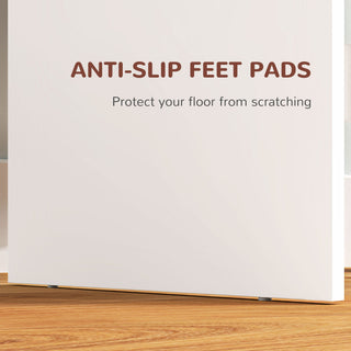 homcom storage dressing table with led light mirror white