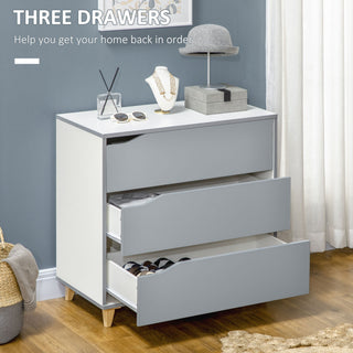 homcom bedroom furniture set wardrobe with hanging rail 3 drawer chest of drawers bedside table with drawer grey and white