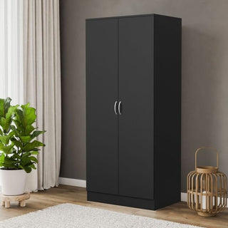 ARVELLO 2 Door Wardrobe Black - 75.4cm