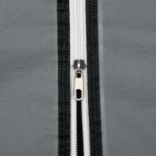 homcom fabric wardrobe portable wardrobe clothes storage unit with 5 compartments hanging rail and 2 fabric drawers 102 x 42 5 x 162 5cm dark grey