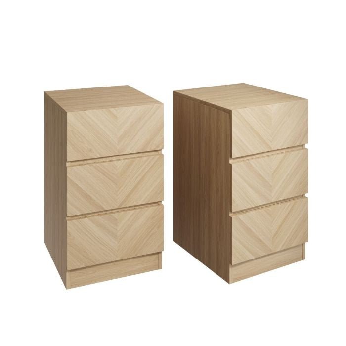 Wardrobe Set - CHARLESTON 3 Door Bedroom Set 4 Peice Euro Oak 119.5cm – product image 14