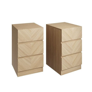 Wardrobe Set - CHARLESTON 3 Door Bedroom Set 4 Peice Euro Oak 119.5cm