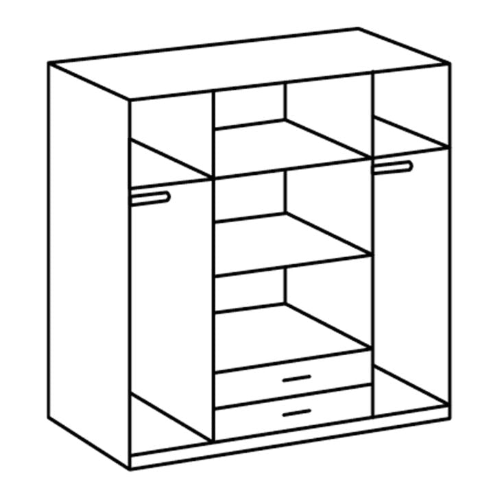 RADNOR 4 Door Wardrobe Grey and White 180cm – product image 3