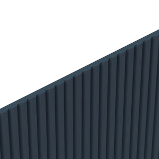 Close-up of dark grey fluted outer panels on a CHOICEWARDROBE BERLIN 250cm sliding wardrobe.