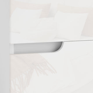homcom high gloss bedside table white