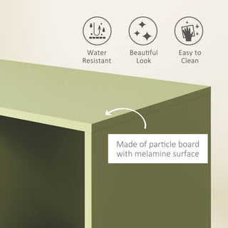 homcom open wardrobe on wheels bedroom wardrobe with clothes hanging rail 2 storage shelves mobile garment rack for cloakroom hallway green