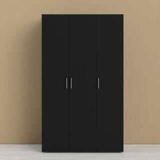 Wardrobe - PEMBROKE 3 Door Wardrobe Black 118.1cm