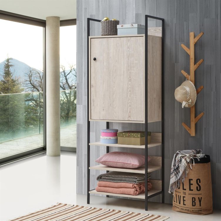 Zahra 4 Piece Open Wardrobe Bedroom Set - Ash Oak - image 5